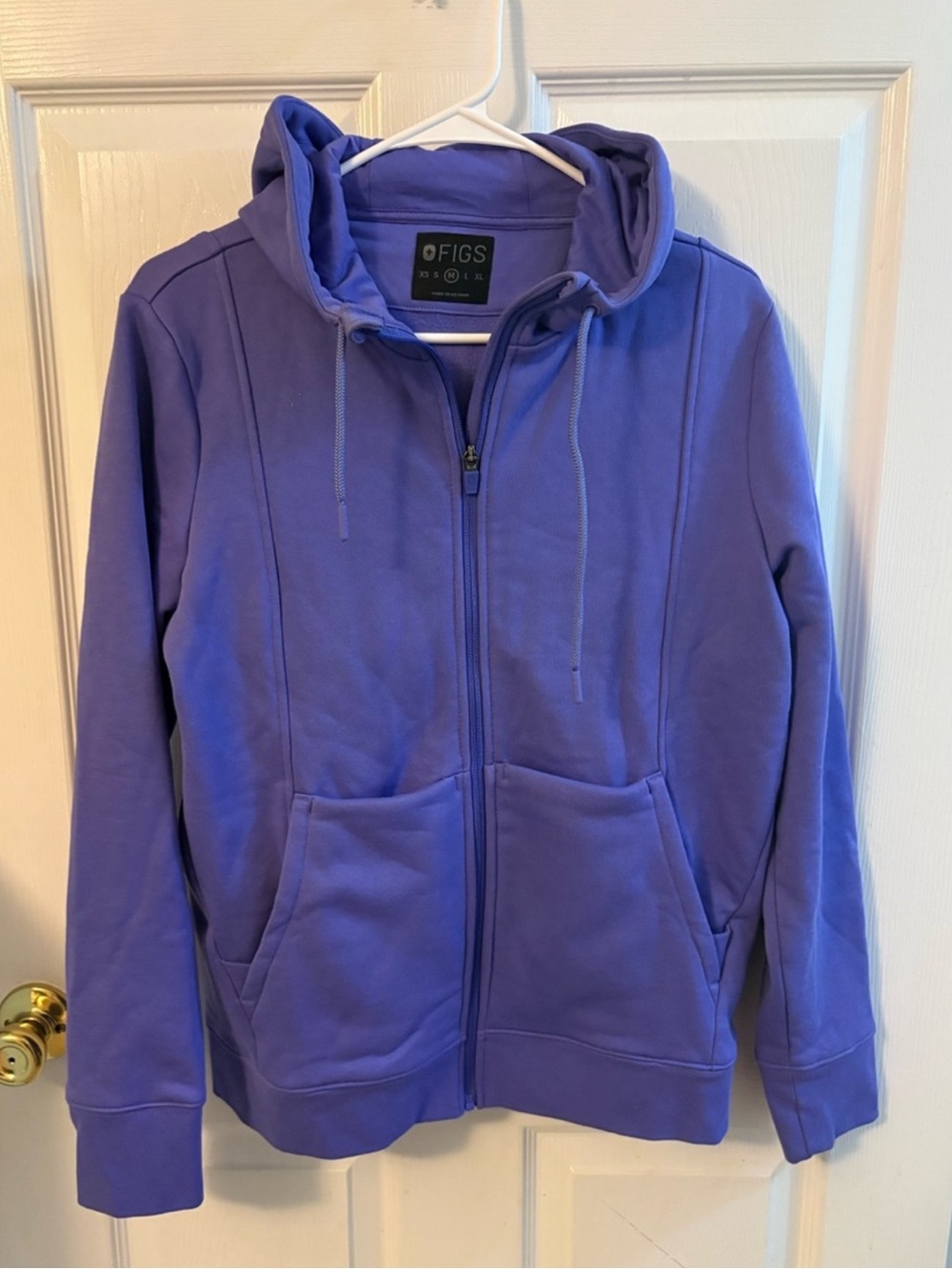 FIGS ON SHIFT FULL ZIP HOODIE BLUE/PURPLE small